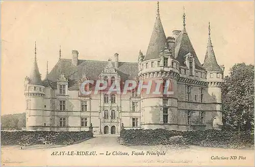 Cartes postales Azay le Rideau le Chateau Facade Principale