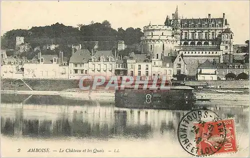 Cartes postales Amboise Le Chateau et le Quais