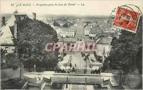 Cartes postales Le Mans Perspective prise du Haut du Tunnel