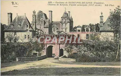 Cartes postales Environs de Saint Pol de Leon (Finistere) Ch�teau de Kerjean Facade principale