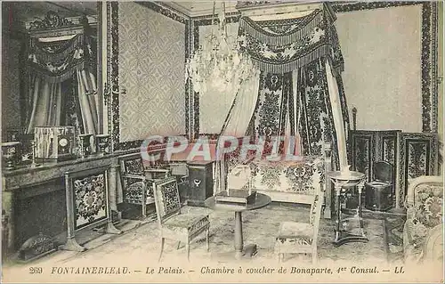 Ansichtskarte AK Fontainebleau Le Palais Chambre a Coucher de Bonaparte Ier Consul