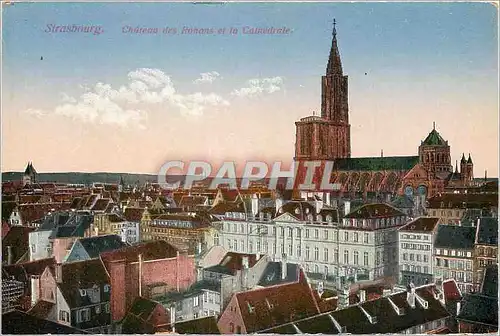 Cartes postales Strasbourg Chateau des Ronans et la Cathedrale