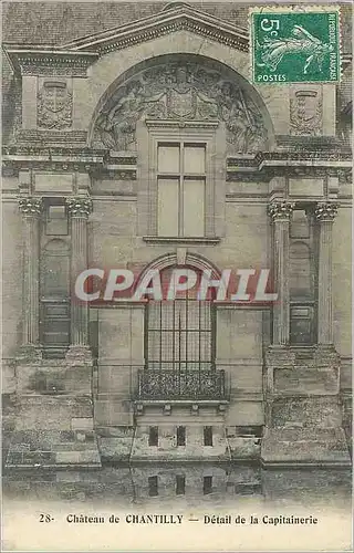 Cartes postales Chateau de Chantilly Detail de la Capitainerie