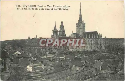 Ansichtskarte AK Evreux (Eure) Vue Panoramique de la Cathedrale Cote Sud et de l'Eveche