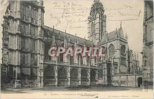 Ansichtskarte AK Evreux Cathedrale (Cote Meridional)