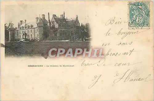 Ansichtskarte AK Cherbourg le Chateau de Martinvast (carte 1900)