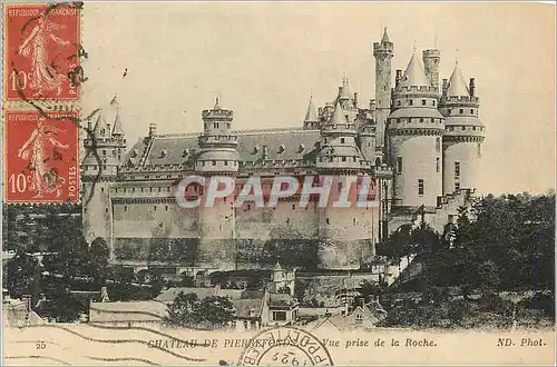 Cartes postales Chateau de Pierrefonds Vue prise de la Roche