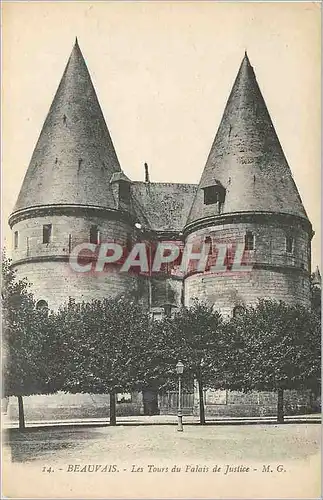Cartes postales Beauvais les Tours du Palais de Justice