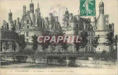 Cartes postales Chambord le Chateau l'Aile Francois 1er