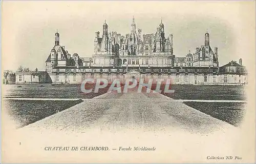 Cartes postales Chateau de Chambord Facade Meridionale
