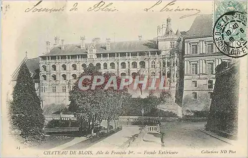 Cartes postales Chateau de Blois Aile de Francois 1er Facade Exterieure (carte 1900)