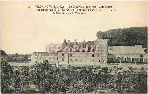 Ansichtskarte AK Villandry (I et L) le Chateau (Mon Hist) Cote Ouest