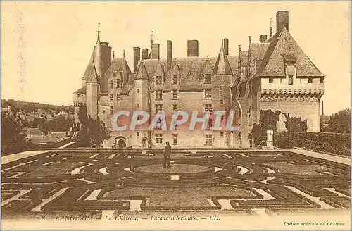 Cartes postales Langeais le Chateau Facade Interieure