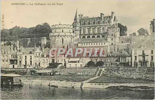 Cartes postales Amboise le Chateau vu du Pont