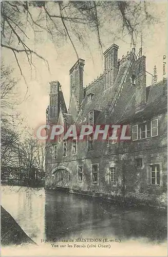 Cartes postales Chateau de Maintenon (E et L) Vue sur les Fosses