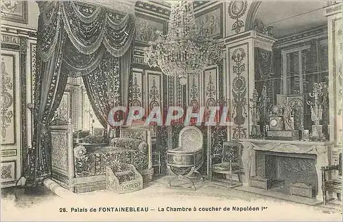 Ansichtskarte AK Palais de Fontainebleau la Chambre a Coucher de Napoleon 1er