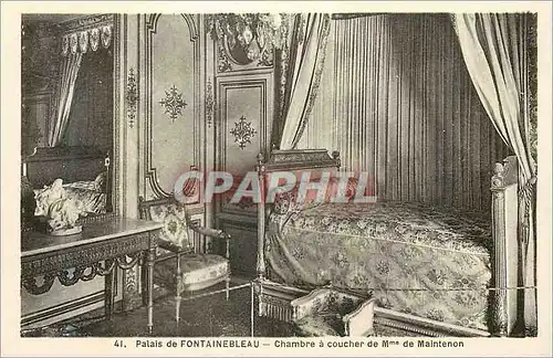 Ansichtskarte AK Palais de Fontainebleau la Chambre a Coucher de Mme de Maintenon