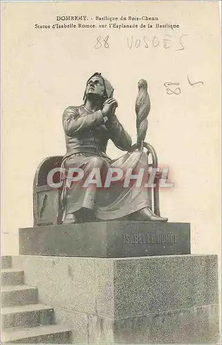 Ansichtskarte AK Domremy Basilique du Bois Chenu Statue d'Isabelle Romee sur l'esplanade de la basilique