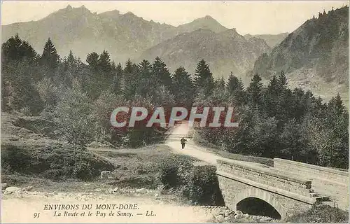 Ansichtskarte AK Environs du Mont Dore la Route et le Puy de Sancy