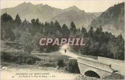 Cartes postales Environs du Mont Dore la Route et le Puy de Sancy