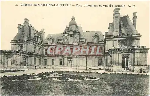 Cartes postales Chateau de Maisons Laffitte Cour d'Honneur et Vue d'Ensemble