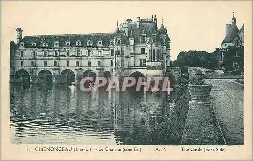 Cartes postales Chenonceau (I et L) le Chateau (Cote Est)