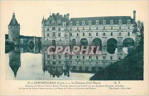 Ansichtskarte AK Chenonceau (I et L) le Chateau (Cote Ouest)