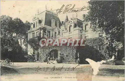 Cartes postales Chambery Ch�teau Velo Cycle