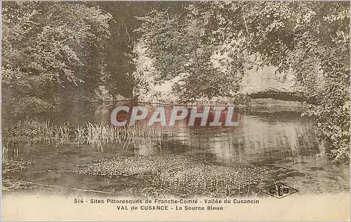 Cartes postales Sites Pittoresques de Franche Comte Val de Cusance La source bleue