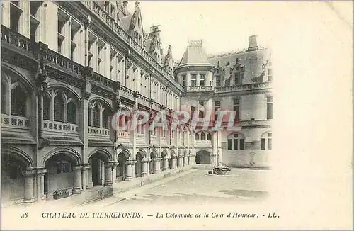 Cartes postales Chateau de Pierrefonds la Colonnade de la Cour d'Honneur (carte 1900)