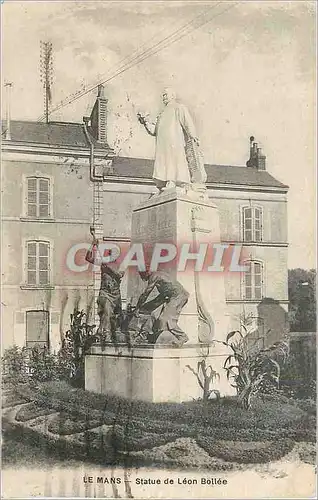 Ansichtskarte AK Le Mans Statue de Leon Bollee