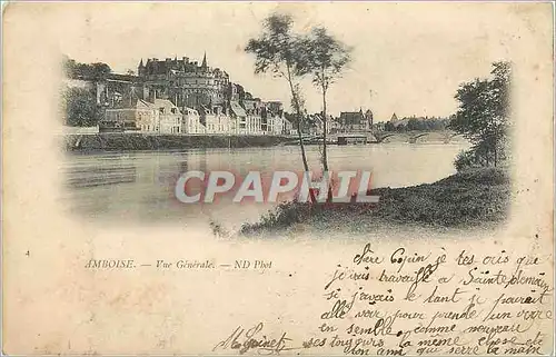 Ansichtskarte AK Amboise Vue Generale (carte 1900)