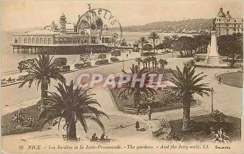 Cartes postales Nice les Jardins et la Jetee Promenade