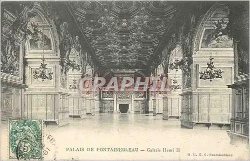 Ansichtskarte AK Palais de Fontainebleau Galerie Henri II