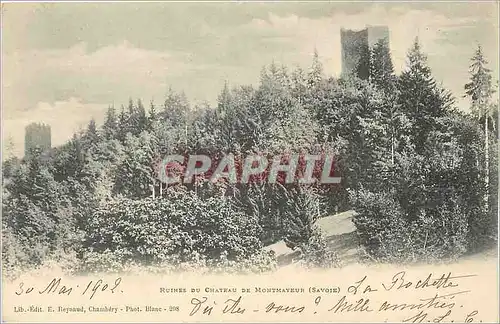 Cartes postales Ruines du Chateau de Montmayeur (Savoie) (carte 1900)