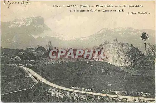 Ansichtskarte AK Abimes de Myans (Savoie) Pierre Hachee Le Plus Gros Debris