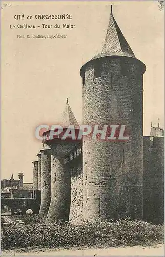 Cartes postales Cite de Carcassonne Le Chateau Tour du Major