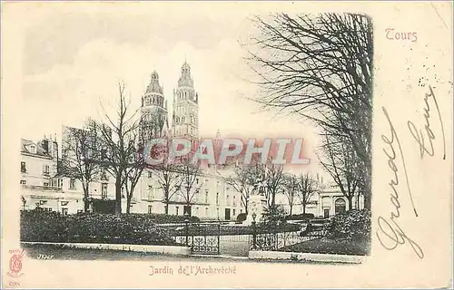 Ansichtskarte AK Tours Jardin de L'Archeveche (carte 1900)