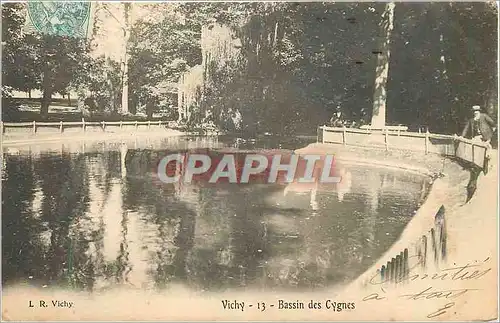 Cartes postales Vichy Bassin des Cygnes (carte 1900)