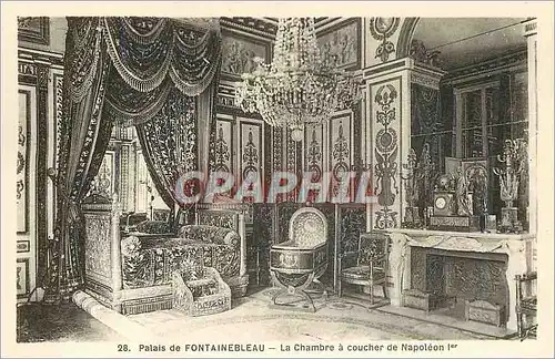 Ansichtskarte AK Palais de Fontainebleau La Chambre a Coucher de Napoleon 1er