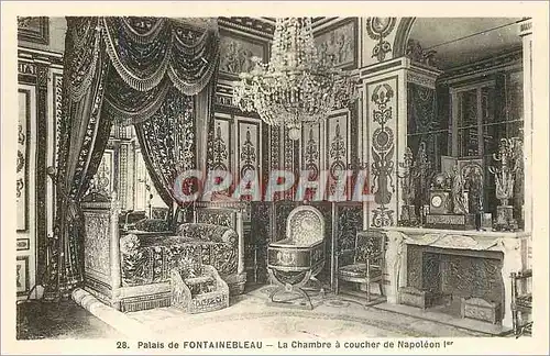 Cartes postales Palais de Fontainebleau La Chambre a Coucher de Napoleon 1er