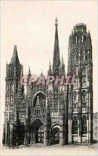 Moderne Karte Rouen (Seine Maritime) La Cathedrale