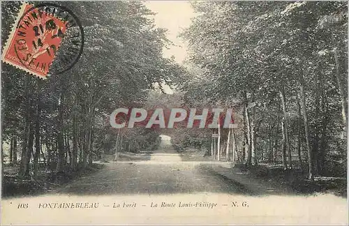 Ansichtskarte AK Fontainebleau La Foret La Route Louis Philippe