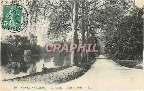 Cartes postales Fontainebleau Le Palais Allee de Sully