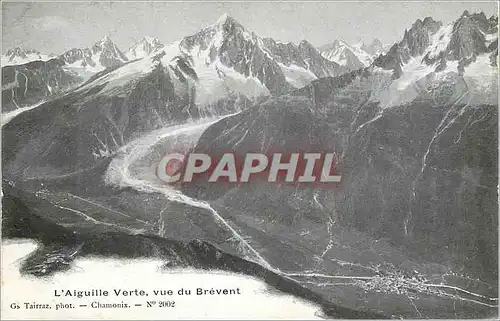 Ansichtskarte AK L'Aiguille Verte vue du Brevent