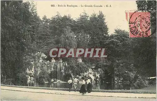 Ansichtskarte AK Bois de Boulogne La Grande Cascade