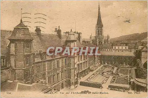 Ansichtskarte AK Rouen Vue sur l'Archeveche et Saint Maclou