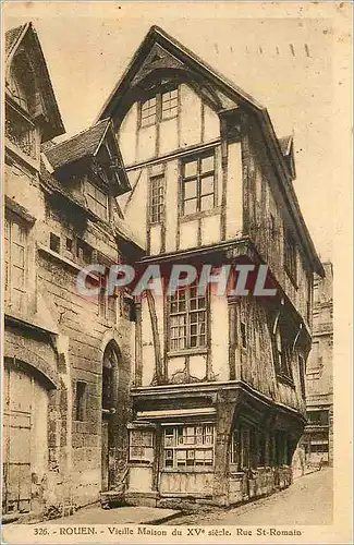 Ansichtskarte AK Rouen Vieille Maison du XVe Siecle Rue St Romain