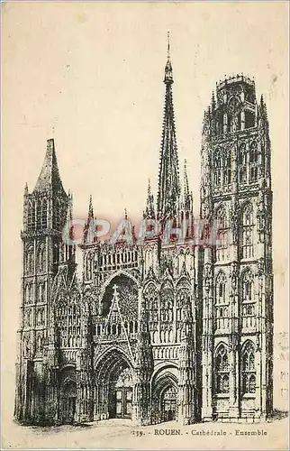 Cartes postales Rouen Cathedrale Ensemble