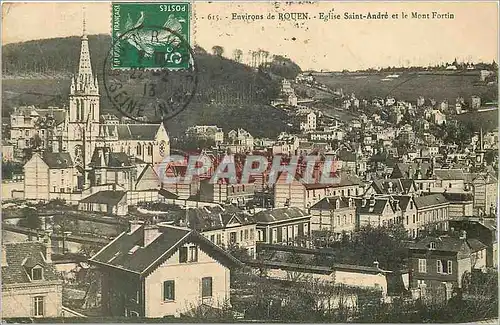 Cartes postales Environs de Rouen Eglise Saint Andre et le Mont Fortin
